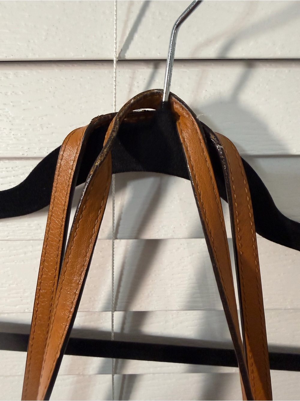 MICHAEL KORS Teal & Navy Striped Tote with Tan Leather Handles - Picture 2 of 5